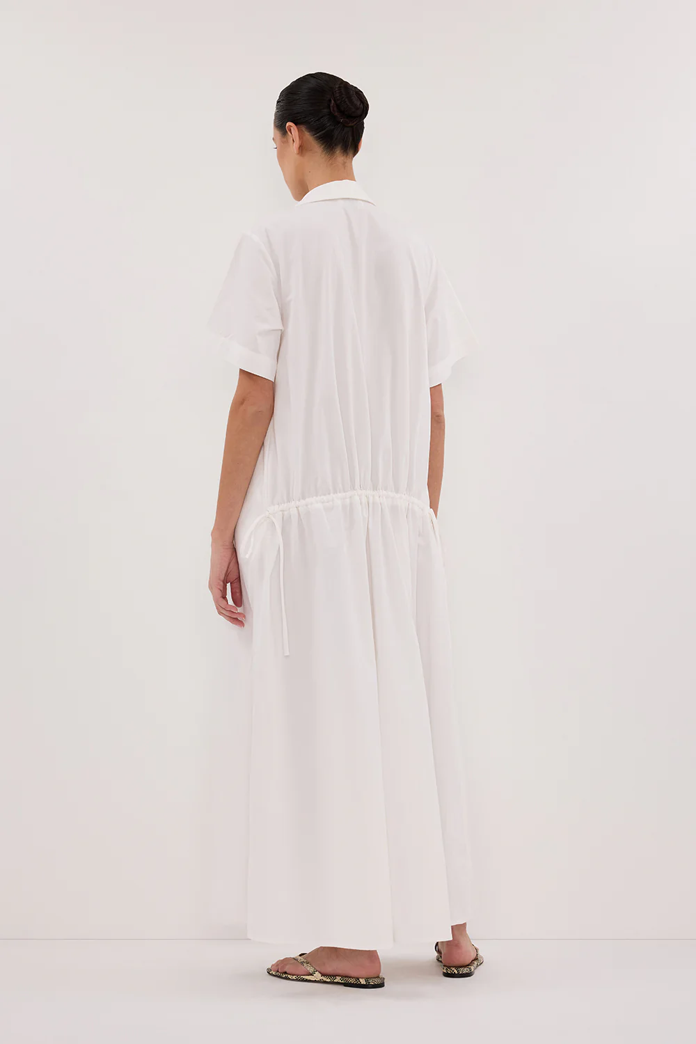VIOLET WHITE SHIRT MIDI DRESS - Image 4