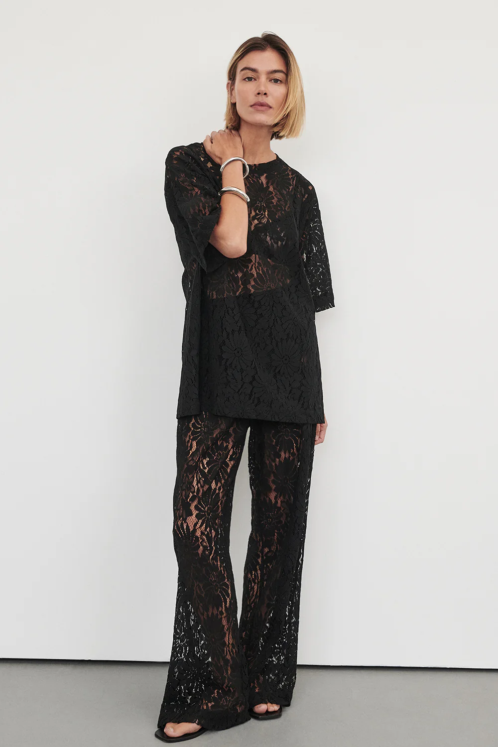 WILMA BLACK LACE PANT