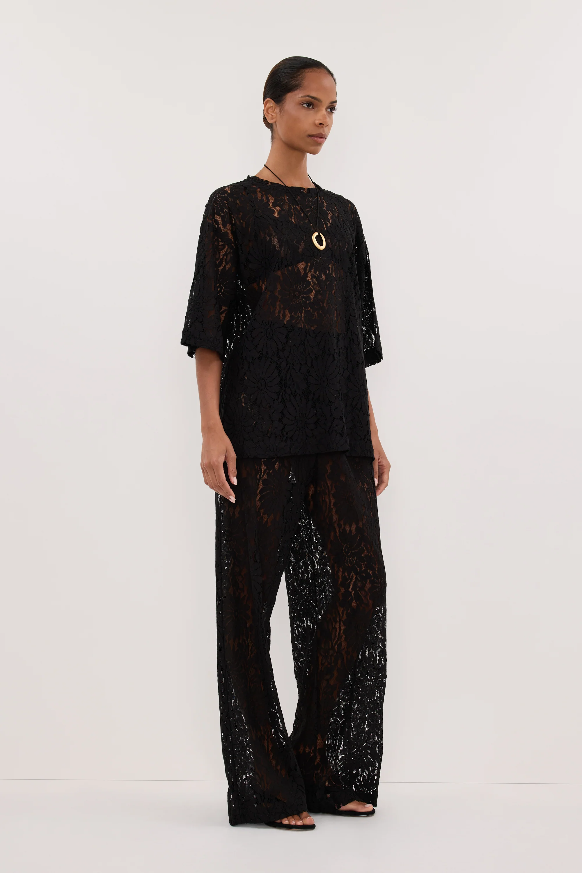 WILMA BLACK LACE PANT - Image 4
