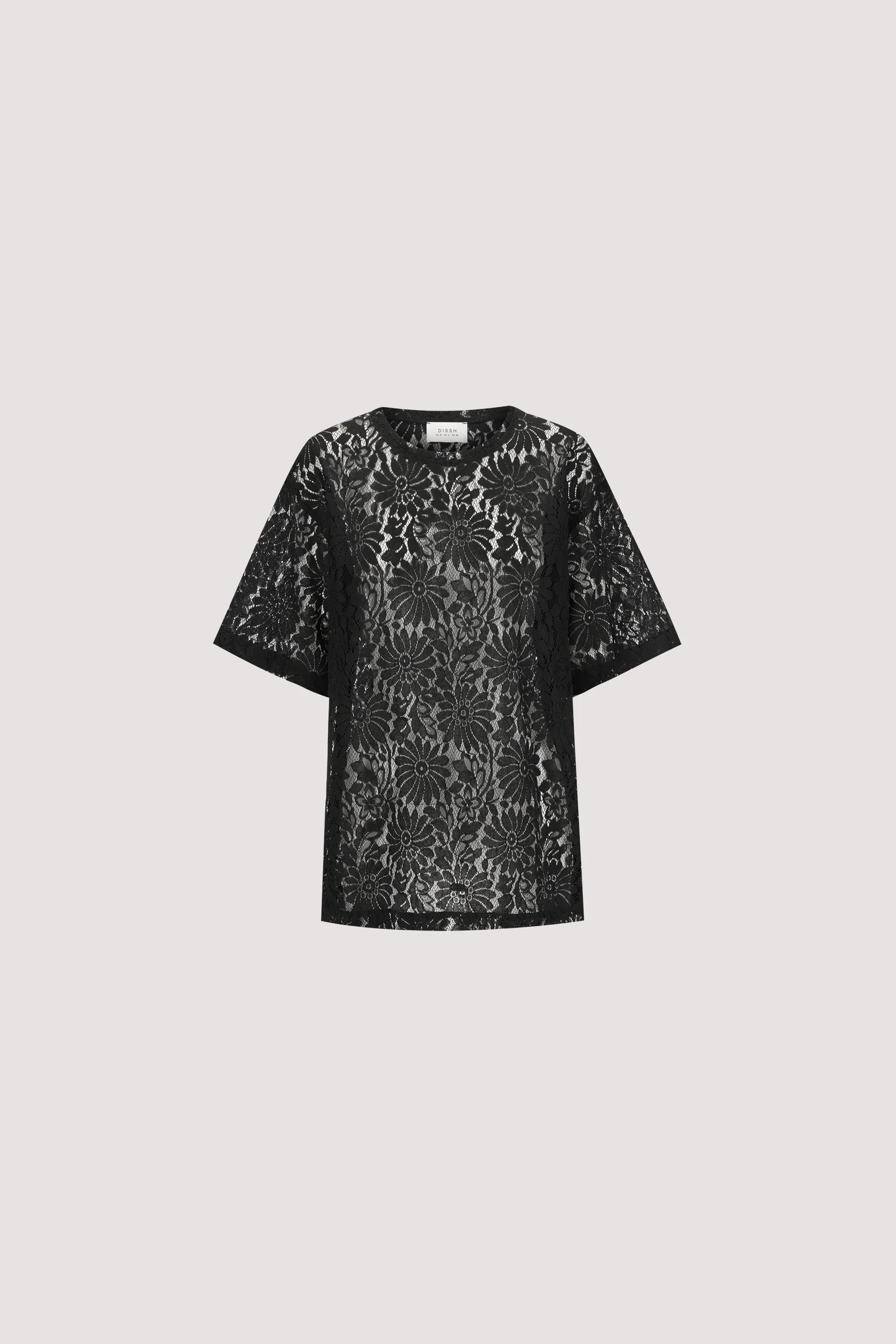 WILMA BLACK LACE TEE - Image 8