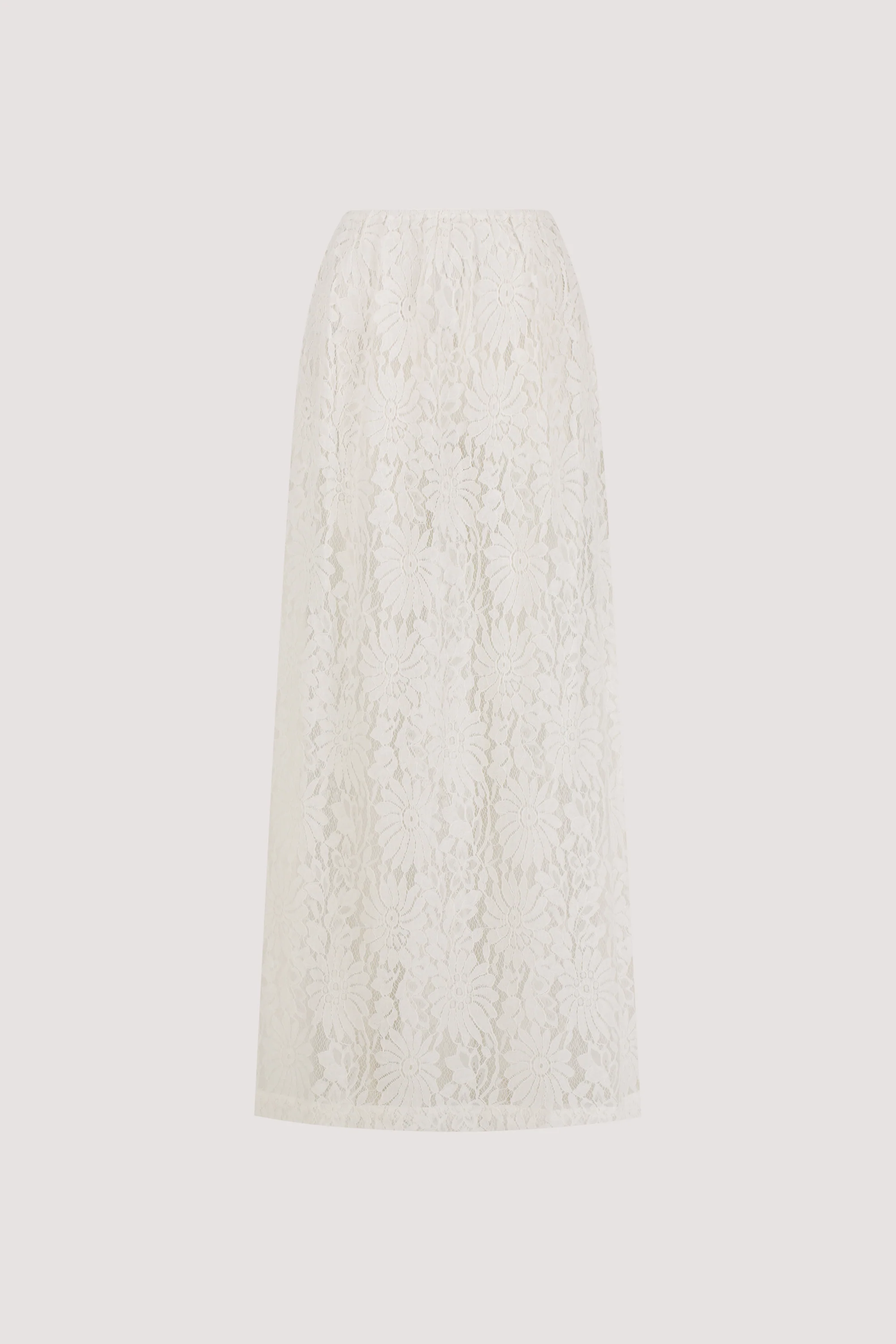 WILMA WHITE LACE MIDI SKIRT - Image 9