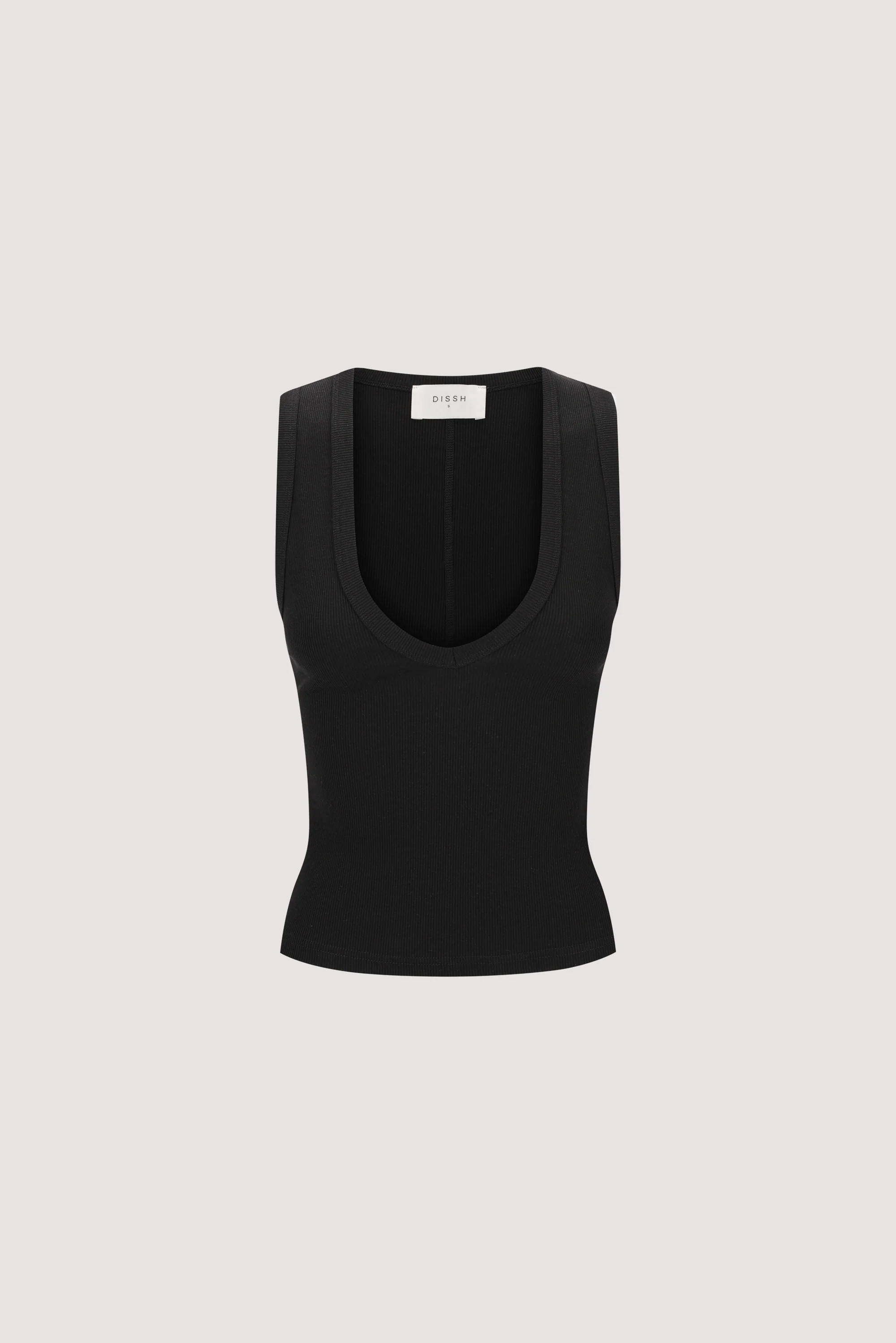 YASMIN BLACK SLEEVELESS KNIT TANK - Image 6