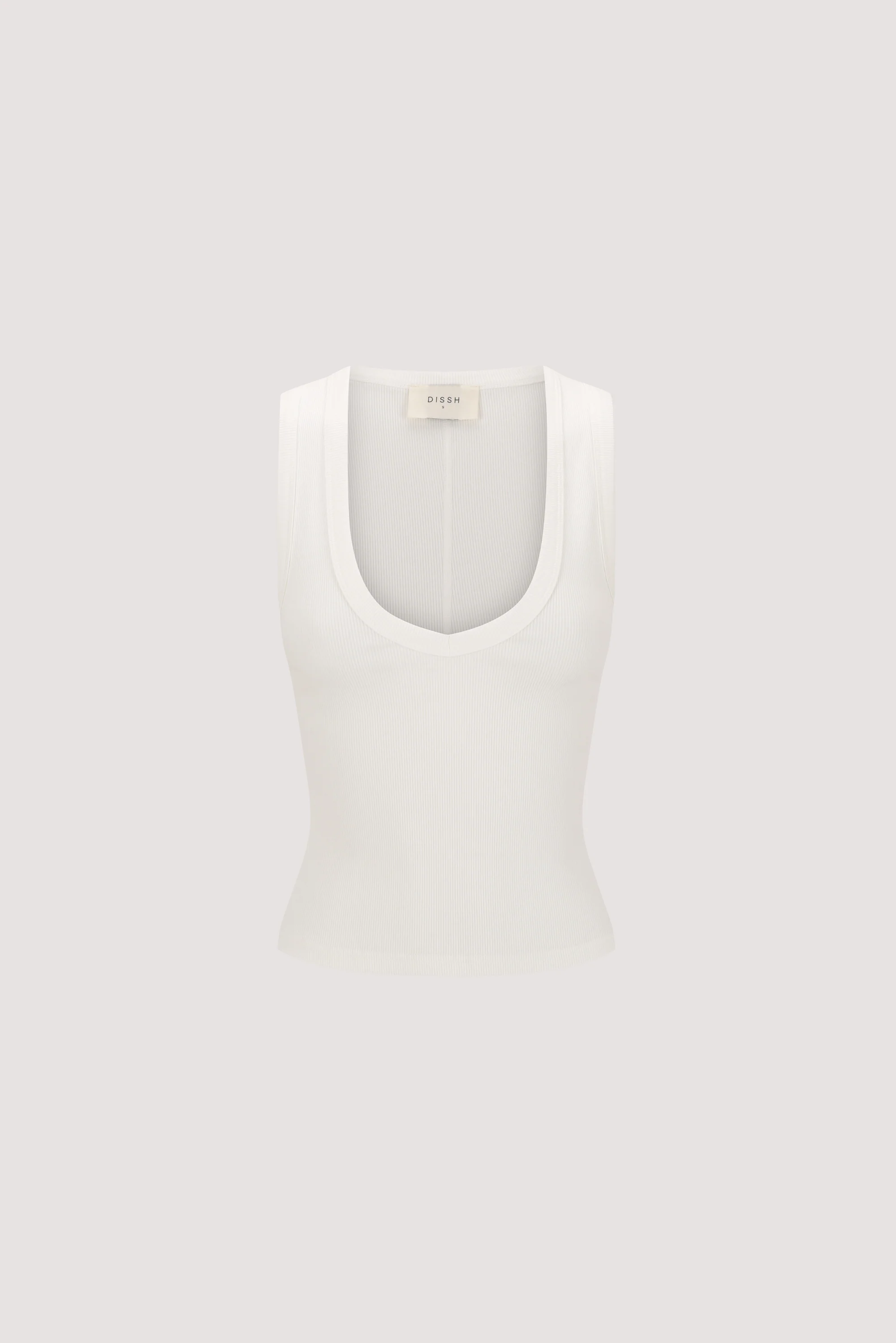 YASMIN OFF WHITE SLEEVELESS KNIT TANK - Image 8