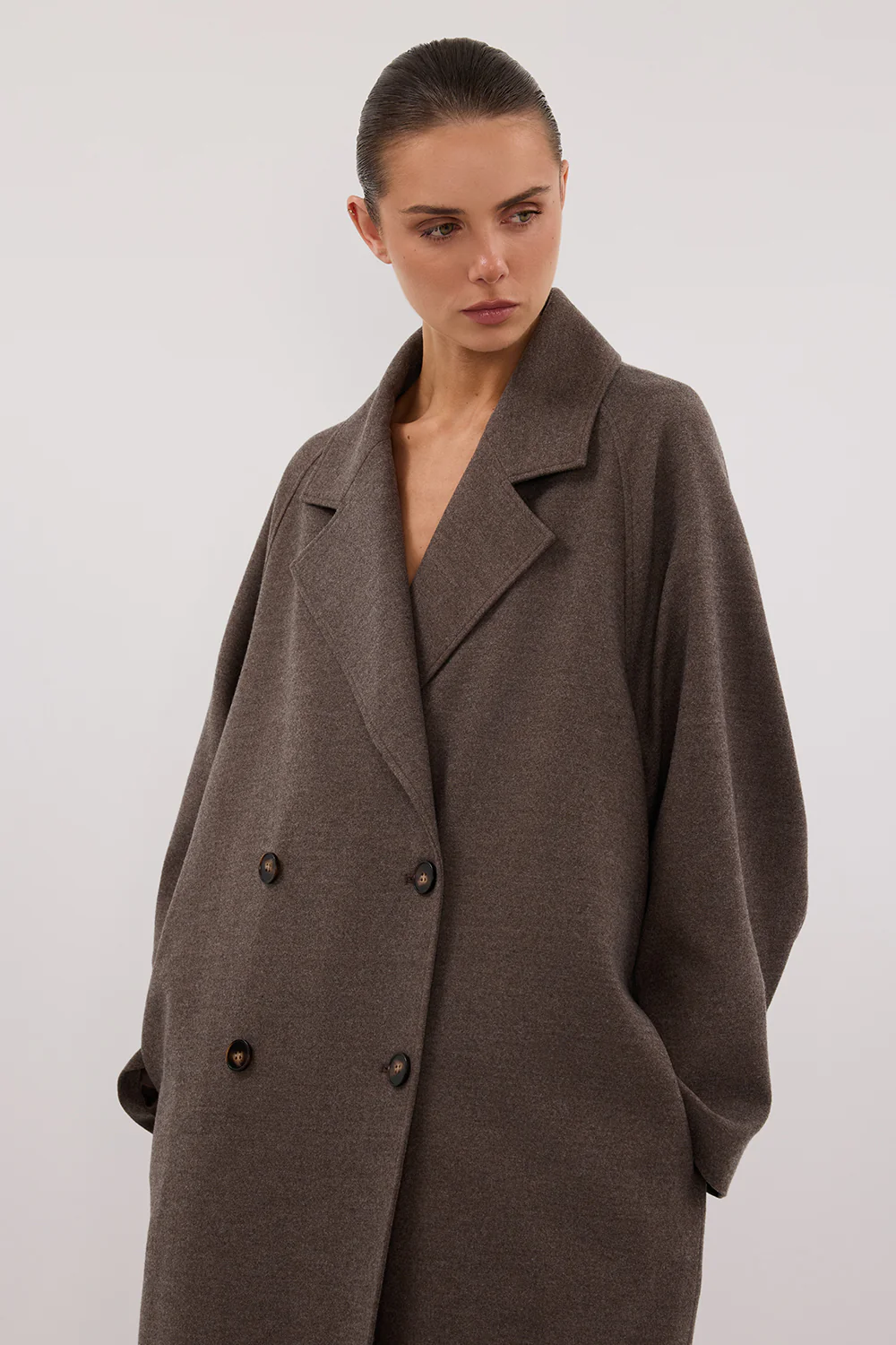 YORK COFFEE OVERSIZED WOOL BLEND COAT - Image 2