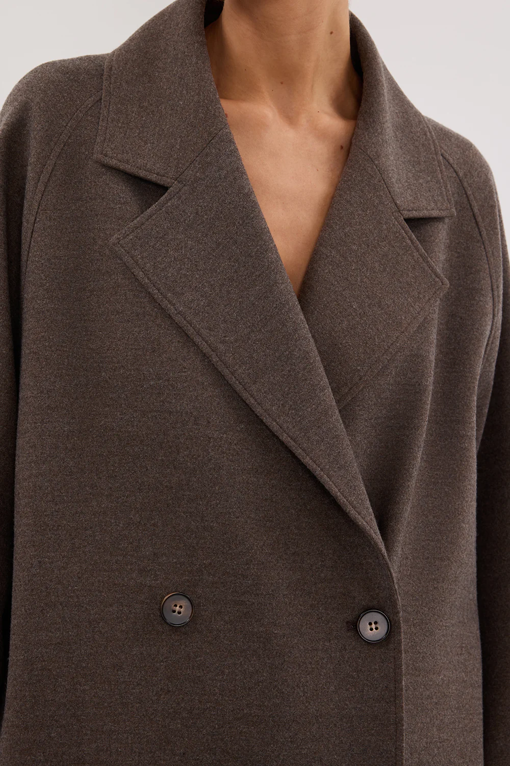 YORK COFFEE OVERSIZED WOOL BLEND COAT - Image 5