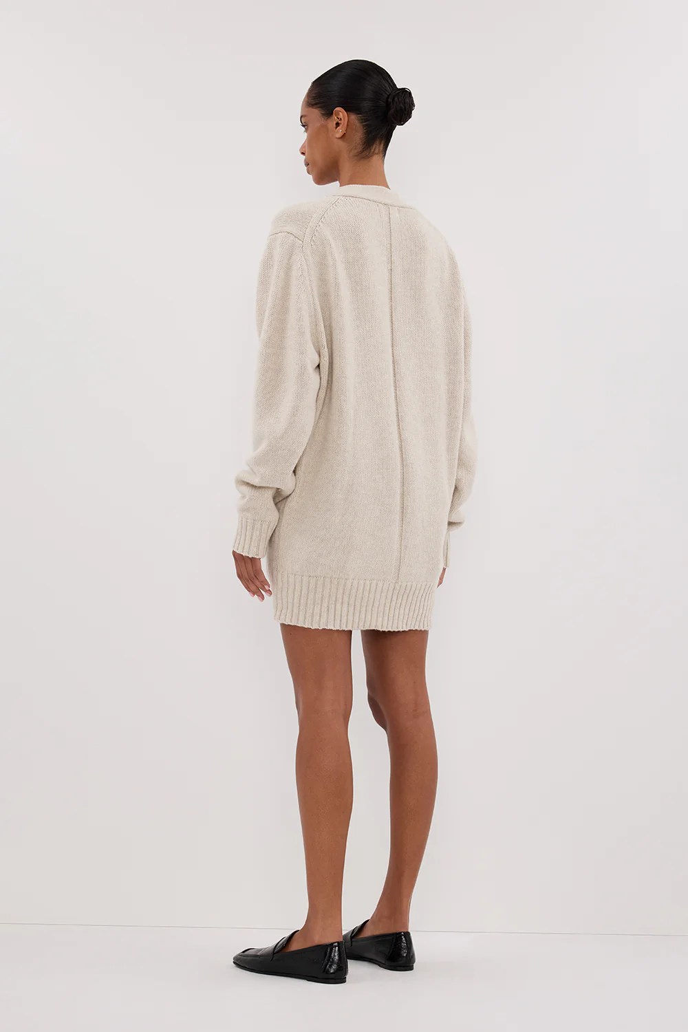 ZOE CHALK LONGLINE CARDIGAN - Image 4